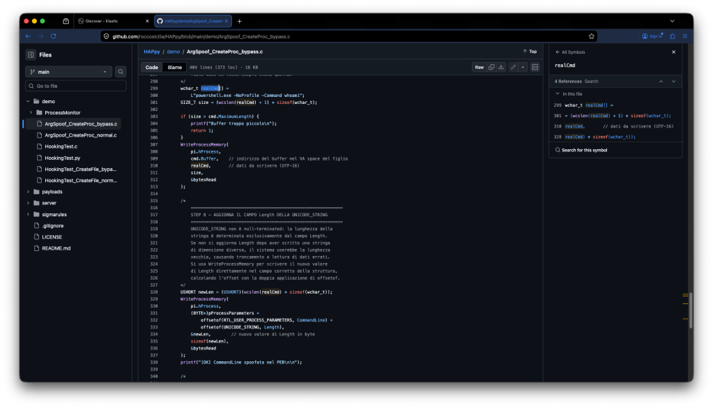 Notification Callback Routines e CommandLine&nbsp;tampering